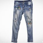 Pantalon En Jean-Couleur Bleue-Marque HAPPY STAR-Qualité Coton-Pour Femme-Taille 38-Style Moderne-Ref:000034