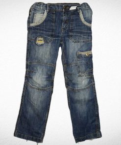 Pantalon En Jean-Couleur Bleue-Marque BEST WAY-Qualité Coton-Pour Enfant-Taille 10 ans-Style Moderne-Ref:000061