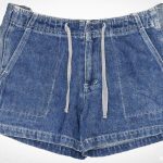 Mini-Short En Jean-Couleur Bleue-Marque OKANAGAN-Qualité 100%Coton-Pour Femme-Taille 33-Style Maison-Ref:000036