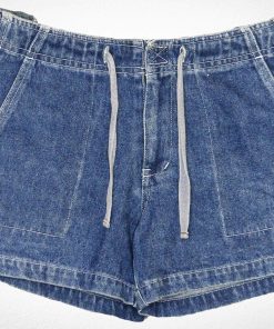 Mini-Short En Jean-Couleur Bleue-Marque OKANAGAN-Qualité 100%Coton-Pour Femme-Taille 33-Style Maison-Ref:000036