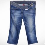 Trois-Quart En Jean-Couleur Bleue-Marque H&M-Qualité Coton-Pour Femme-Taille 38-Style Tendance-Ref:000029