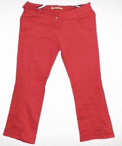 Trois-Quart En Jean-Couleur Rouge-Marque MNX-Qualité Coton-Pour Femme-Taille 36-Style Moderne-Ref:000019