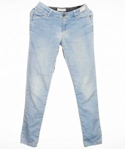 Pantalon En Jean-Couleur Bleue-Marque OKAIDI-Qualité Coton-Pour Enfant-Taille 12 ans-Style Slim-Ref:000057