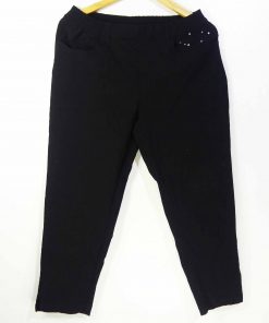 Pantalon-Couleur Noire-Marque STOOKER-Qualité Viscose-Pour Femme-Taille 40,41,42-Style Pantacourt-Ref:1060132