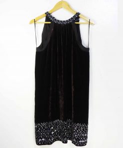 Robe-Couleur Marron-Marque ZARA-Qualité Viscose-Pour Femme-Taille S-Style Soirée-Ref:1060144