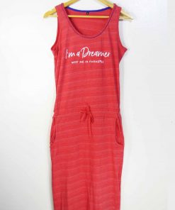 Salopette-Couleur Saumon-Marque AUTRES-Qualité Coton-Pour Femme-Taille S-Style Robe-Ref:1060173