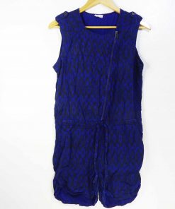 Salopette-Couleur Bleue-Marque NAF NAF-Qualité Lyocell-Pour Femme-Taille 38-Style Short-Ref:1060209