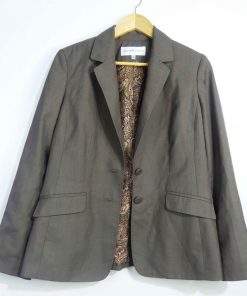 Veste-Couleur Taupe-Marque JONES NEW YORKSUIT-Qualité 100%Polyester-Pour Femme-Taille 36,37,38,39,40-Style MANAL BENCHLIKHA-Ref:1060515