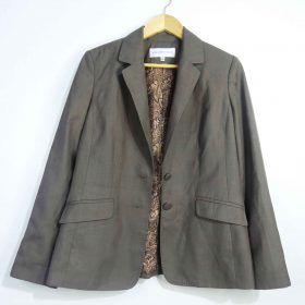 Veste-Couleur Taupe-Marque JONES NEW YORKSUIT-Qualité 100%Polyester-Pour Femme-Taille 36,37,38,39,40-Style MANAL BENCHLIKHA-Ref:1060515