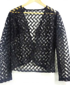 Veste-Couleur Noire-Marque AUTRES-Qualité Polyester-Pour Femme-Taille 36,37,38-Style Transparent-Ref:1060531