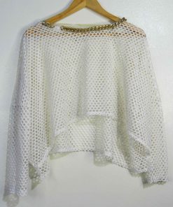 Pull-Couleur Blanche-Marque Y-LONDON-Qualité Élastique-Pour Femme-Taille M,L,XL-Style Transparent-Ref:1060619