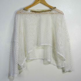 Pull-Couleur Blanche-Marque Y-LONDON-Qualité Élastique-Pour Femme-Taille M,L,XL-Style Transparent-Ref:1060619