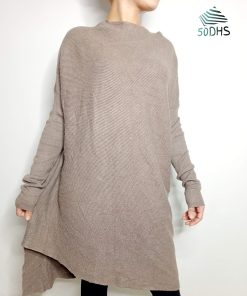Robe-Pull-Couleur Taupe-Marque MORGHY-Qualité Polyamide-Pour Femme-Taille M, L, XL-Style Hiver-Ref:Y0041