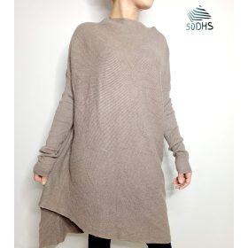 Robe-Pull-Couleur Taupe-Marque MORGHY-Qualité Polyamide-Pour Femme-Taille M, L, XL-Style Hiver-Ref:Y0041