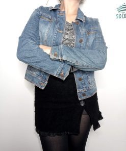 Jacket En Jean-Couleur Bleue-Marque SOUTHERN COTTON-Qualité Coton-Pour Femme-Taille M-Style Sortie-Ref:Y0061