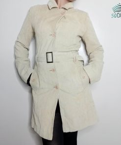 Manteau-Couleur Belge-Marque ENCUENTRO-Qualité 100%Coton-Pour Femme-Taille S, M-Style Hiver-Ref:Y0073