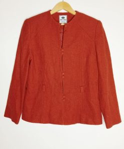 Veste-Couleur Orange Foncé-Marque NICCHI-Qualité Polyester-Pour Femme-Taille L,XL-Style Boulot-Ref:Y0117