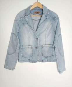 Veste En Jean-Couleur Bleue-Marque FOR YOU-Qualité Autres-Pour Femme-Taille S-Style Etudiante-Ref:Y0133