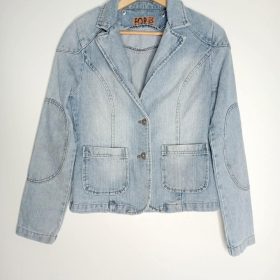 Veste En Jean-Couleur Bleue-Marque FOR YOU-Qualité Autres-Pour Femme-Taille S-Style Etudiante-Ref:Y0133