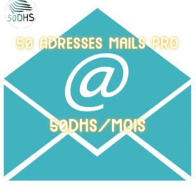 50 Adresses Mails professionnels à 50dhs/Mois