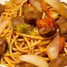 Spaghetti à la Viande de Mouton