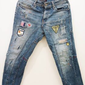 Pantalon En Jean-Couleur Bleue-Marque DSQUARED DENIM-Qualité 100%Coton-Pour Homme-Taille M-Style Vintage-Ref:2460003