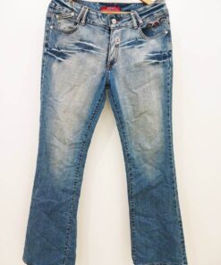 Pantalon En Jean-Couleur Bleue-Marque JIBAO JEANS-Qualité 100%Coton-Pour Femme-Taille L,XL-Style Vintage-Ref:2460005