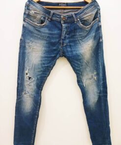 Pantalon En Jean-Couleur Bleue-Marque BERSHKA-Qualité 100%Coton-Pour Homme-Taille M,L-Style Jean-Ref:2460009