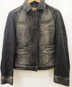Jacket En Jean-Couleur Grise-Marque MASSIMO DUTTI-Qualité 100%Coton-Pour Femme-Taille S,M-Style Sortie-Ref:2460045