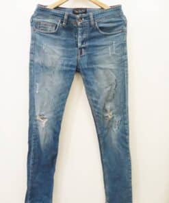 Pantalon En Jean-Couleur Bleue-Marque PHILIPP PLEN-Qualité 100%Coton-Pour Homme-Taille M-Style Moderne-Ref:2460055